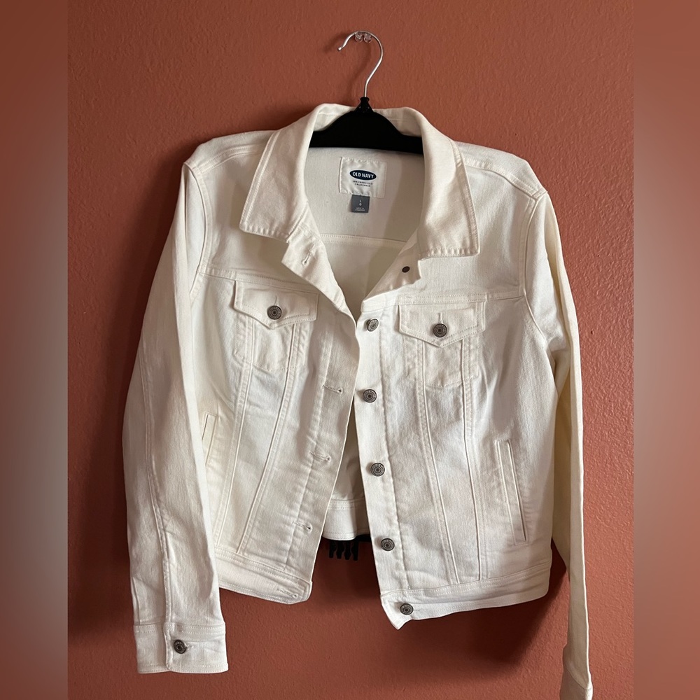 Old Navy white jean jacket